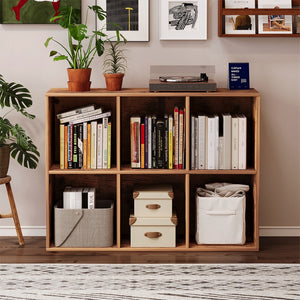 SCAFFALE APERTO COMÒ KOSTKA 3x2 CAPIENTE PER LIBRI DA UFFICIO RUSTICO