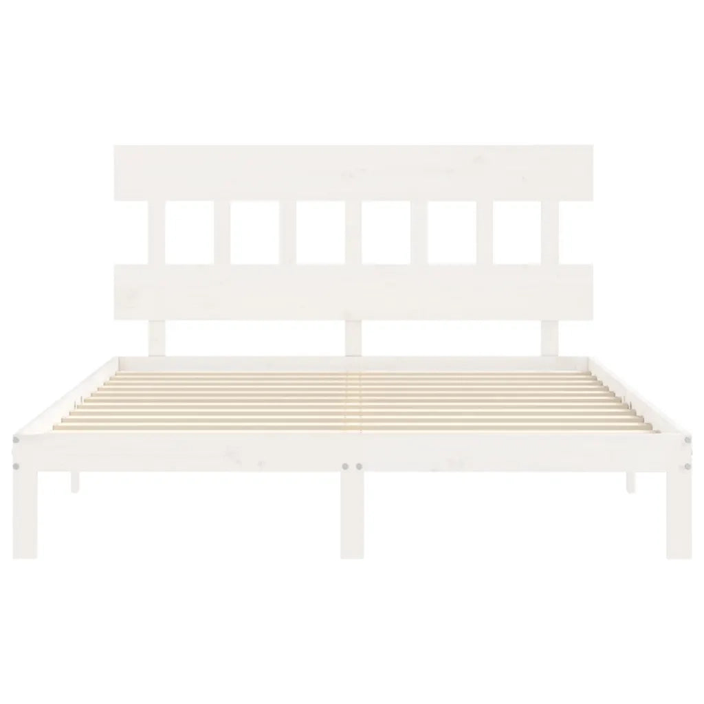 Giroletto senza Materasso Bianco 160x200 cm Legno Massello Pino 3193607