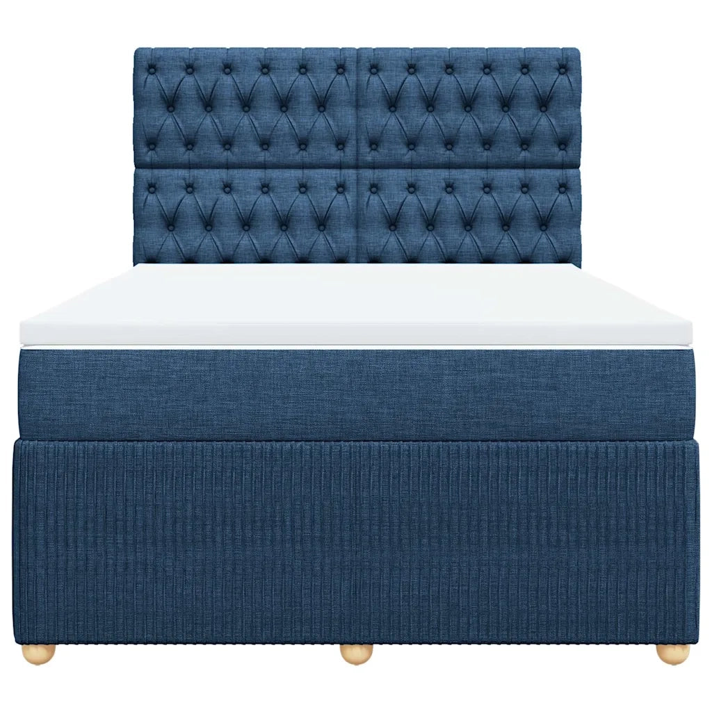 Giroletto a Molle con Materasso Blu 140x190 cm in Tessuto 3294364