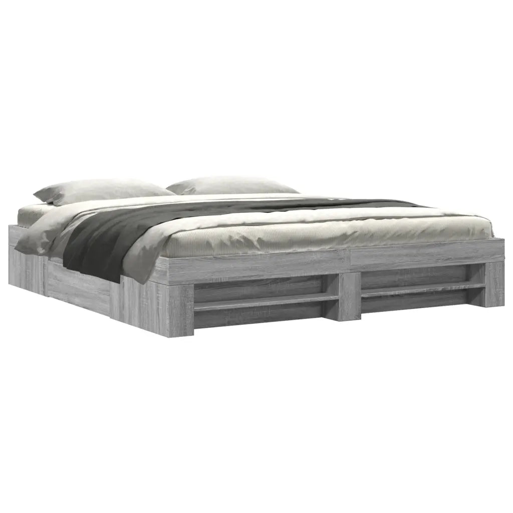 Giroletto senza Materasso Grigio Sonoma 180x200 cm Truciolato