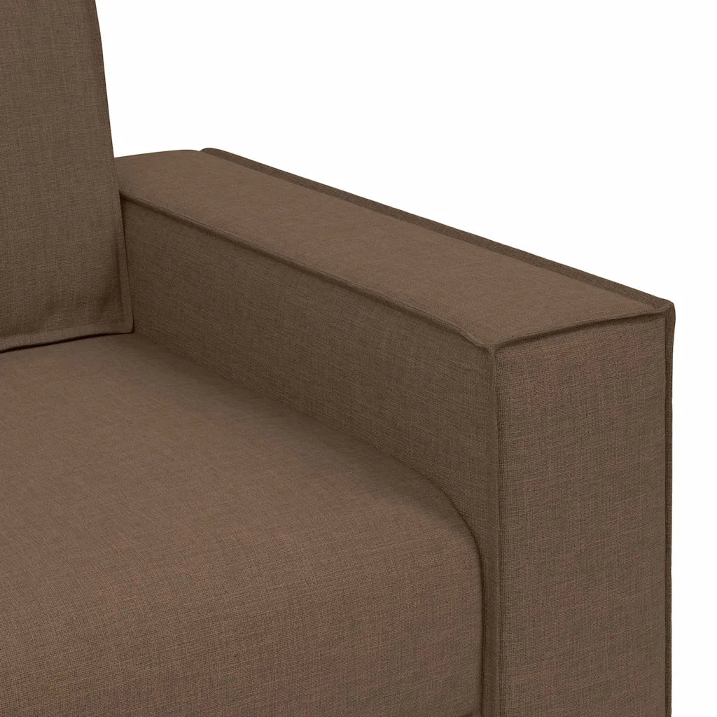 vidaXL Divano a 3 posti Marrone 180 cm Tessuto