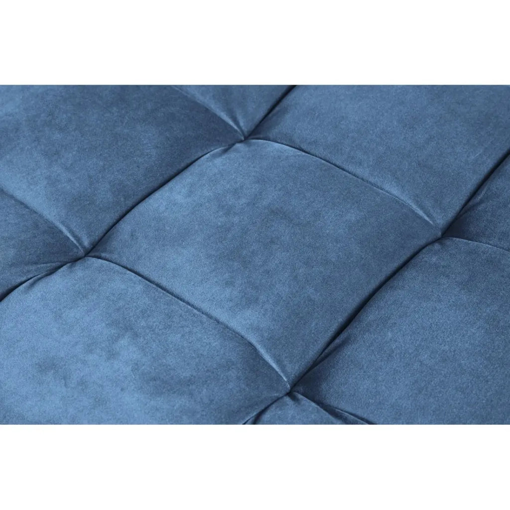 Pouf KOLIRI turchese blu – design quadrato in velluto