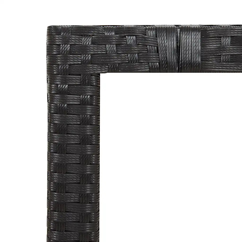 Set BistrÃ² da Giardino 3 pz con Cuscini in Polyrattan Nero