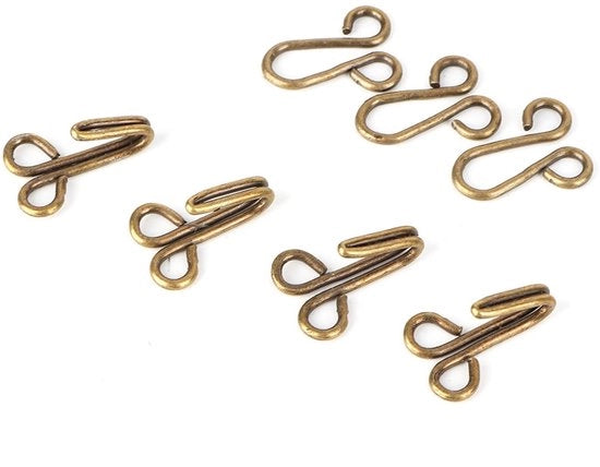 Set di chiusure per abbigliamento 10 pezzi - Chiusure per asciugamani - Progetti DIY - Chiusure efficaci - Nero - Chiusura