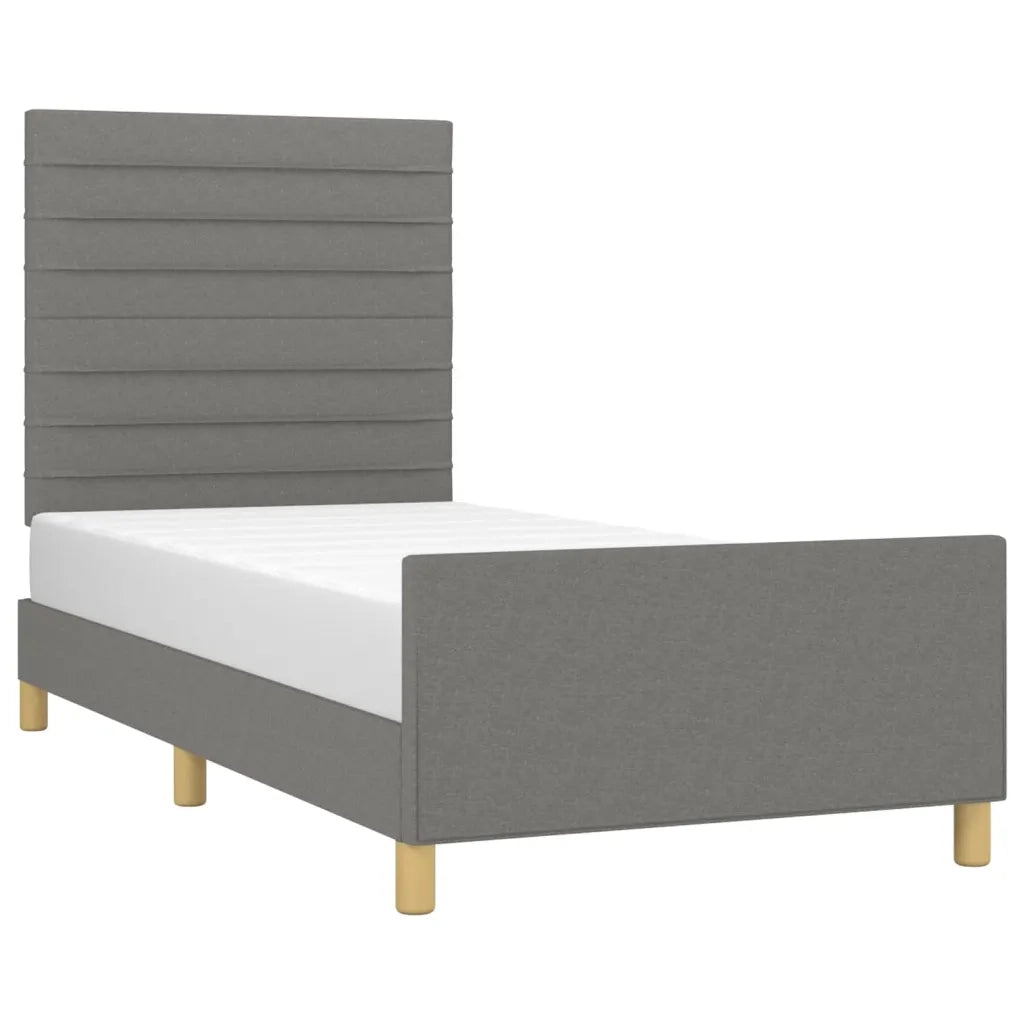 Giroletto senza Materasso Grigio Scuro 90x200 cm Tessuto
