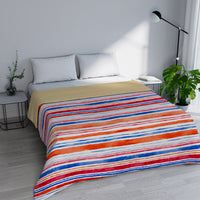 Trapuntino Estivo Matrimoniale in Microfibra 100 gr con Stampa Strisce Basic