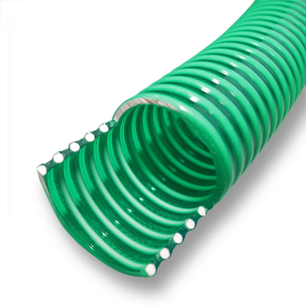 Tubo flessibile di aspirazione a pressione da 25 m diametro 50 mm (2") spirale rinforzata corrugata verde 16_0001579