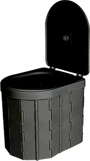 Toilet Autonomo Opportuno - 30x33CM - Nero - Portatile - Anti-Odorante - Inclinabile - Antisfregiante - Per Camping e Emergenze