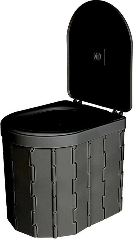 Toilet Autonomo Opportuno - 30x33CM - Nero - Portatile - Anti-Odorante - Inclinabile - Antisfregiante - Per Camping e Emergenze