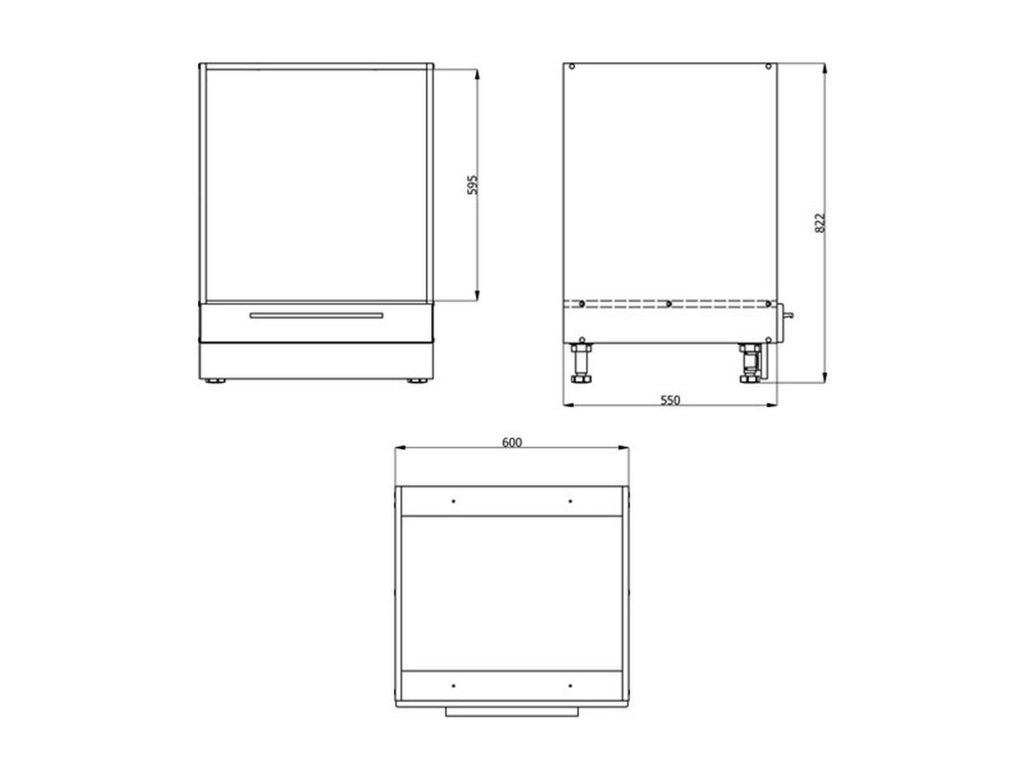 Mobile da Cucina Palmiano, Dispensa da Cucina un Cassetto, 60x55x82h cm Bianco