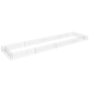 Aiuola rialzata in gabbione di acciaio zincato 400 x 100 x 20 cm Argento 02_0039896
