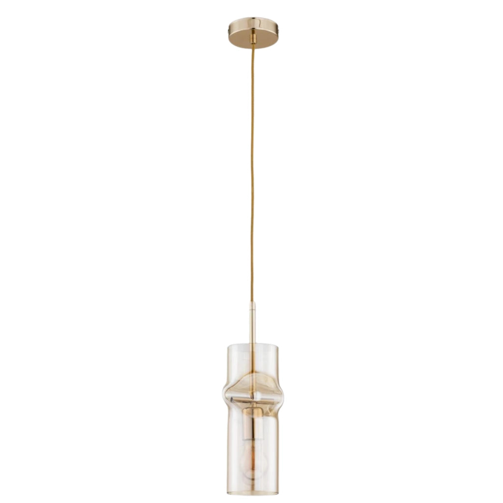 Lampada a sospensione Alfa Kapris oro E27 1x60W 90cm