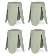 Set 4 Sgabelli  Ø37x47 cm in Similpelle Imogen Tiffany