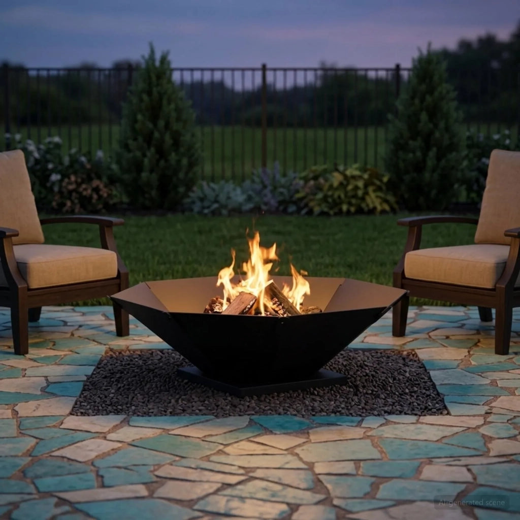 Focolare Nero 70,5 x 70,5 x 21,5 cm Acciaio 8012608