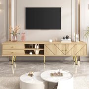 Mobile TV 160 cm ¨C MINIMAL ¨C con Cassetti, Ante Design e Piedini Dorati