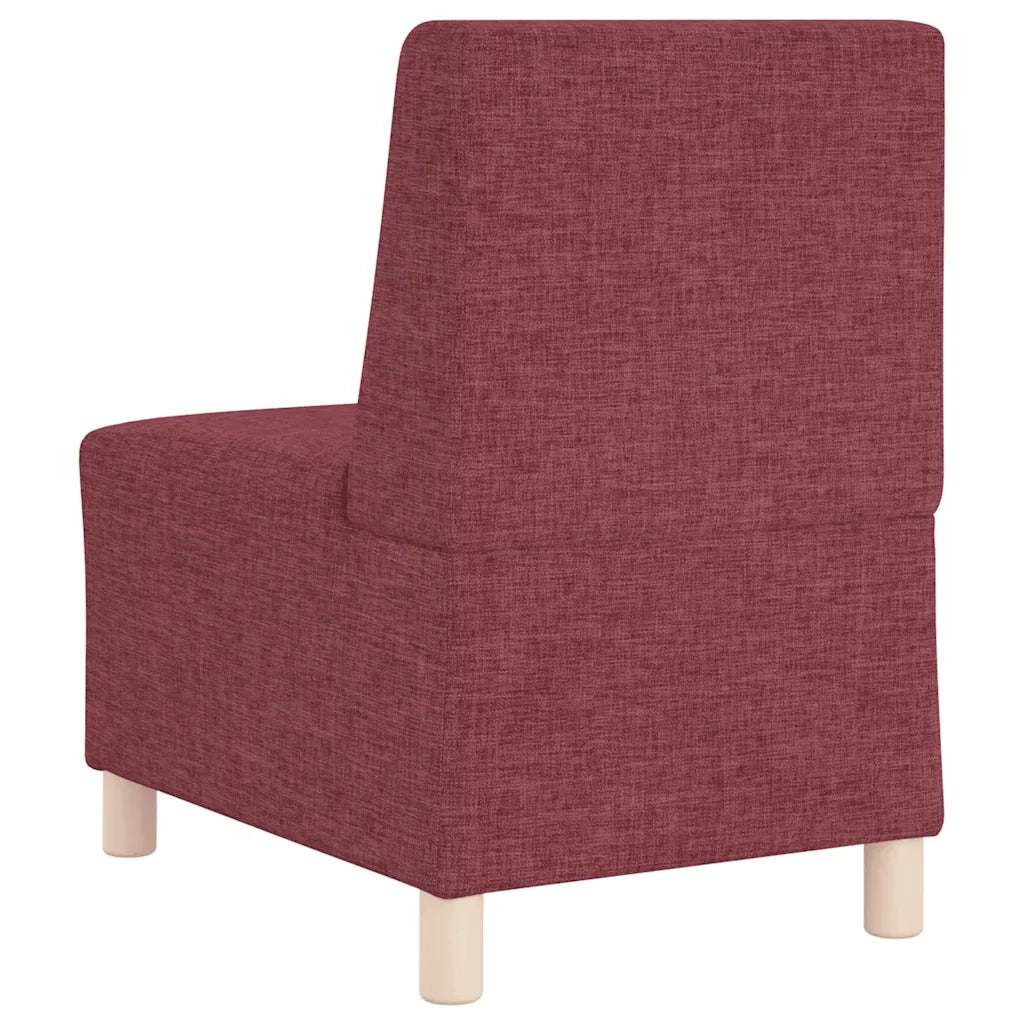 vidaXL Divano componibile senza braccioli rosso vino 55 cm in tessuto