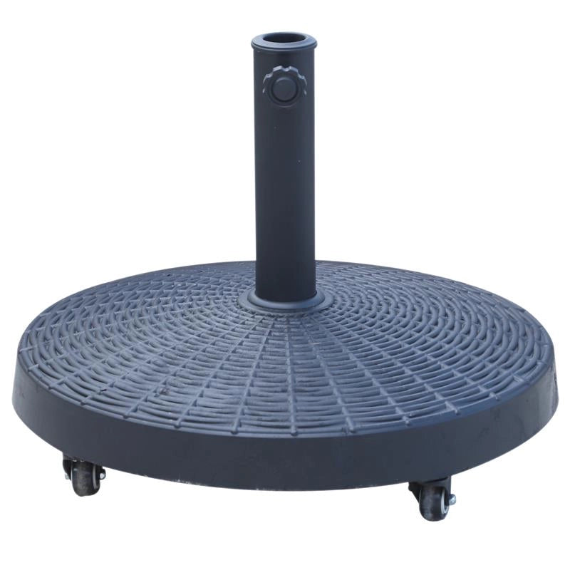 BASE PER OMBRELLONE DA 38MM E 48MM IN RESINA E ACCIAIO 52 X 41 CM NERO