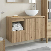 Set di mobili per il bagno 2 pz Rovere Artigianale 3404033