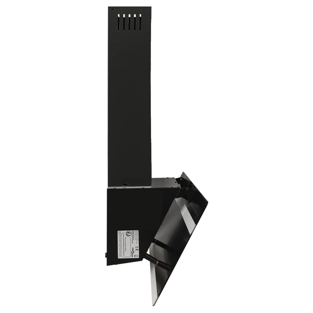 Cappa parete 90 cm acciaio e vetro temperato nero 02_0005851