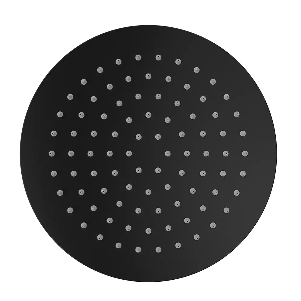 Soffione doccia tondo ultraslim Ø 25 cm orientabile nero opaco