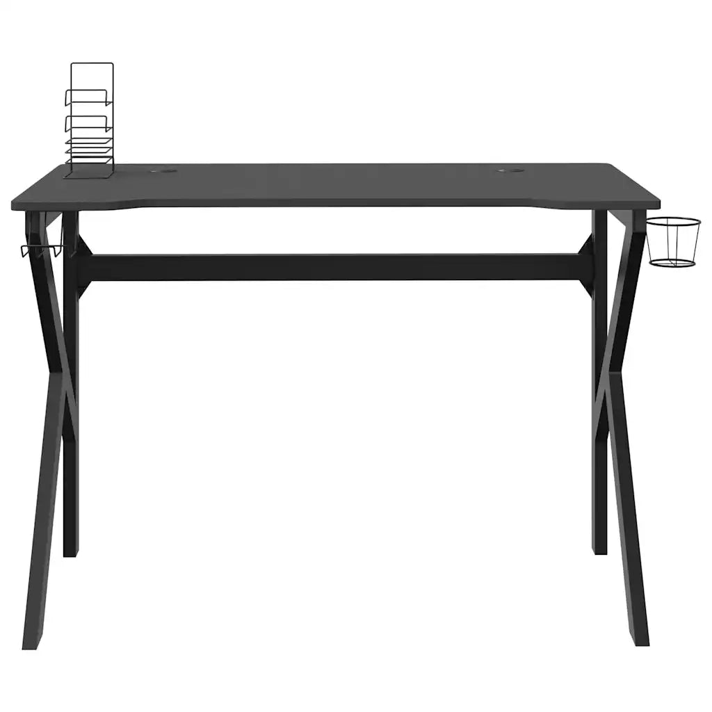 Scrivania da Gaming con Gambe a K Nera 110x60x75 cm 325402