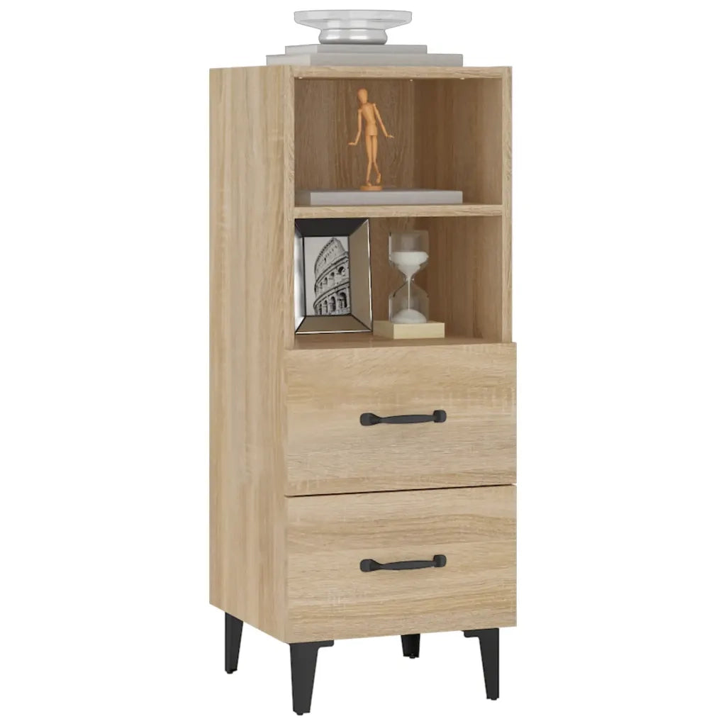 Credenza Rovere Sonoma 34,5x34x90 cm in Legno Multistrato cod mxl 19585