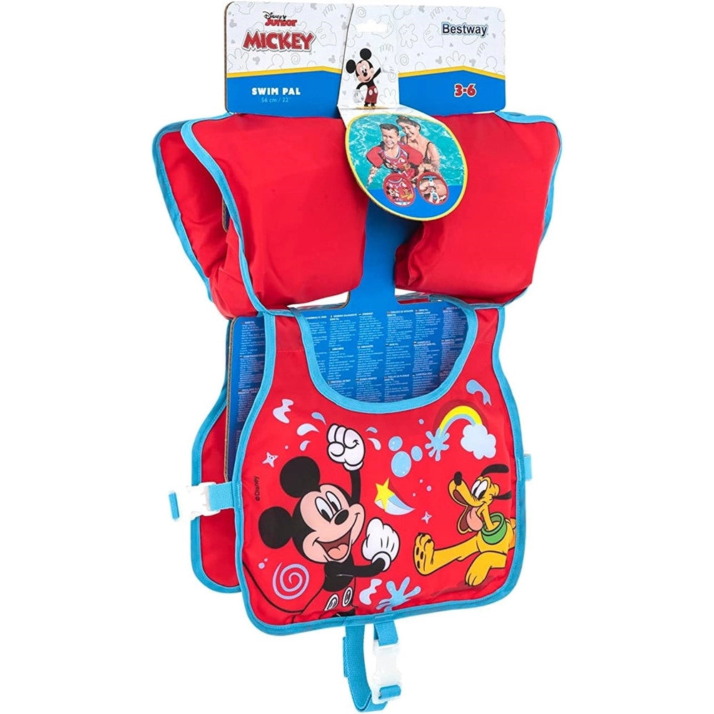 Trade Shop - Giubbotto Giubbetto Salvagente Gilet Nuoto Swim Pal Mickey Per Bambini 3-6 Anni 9101c -