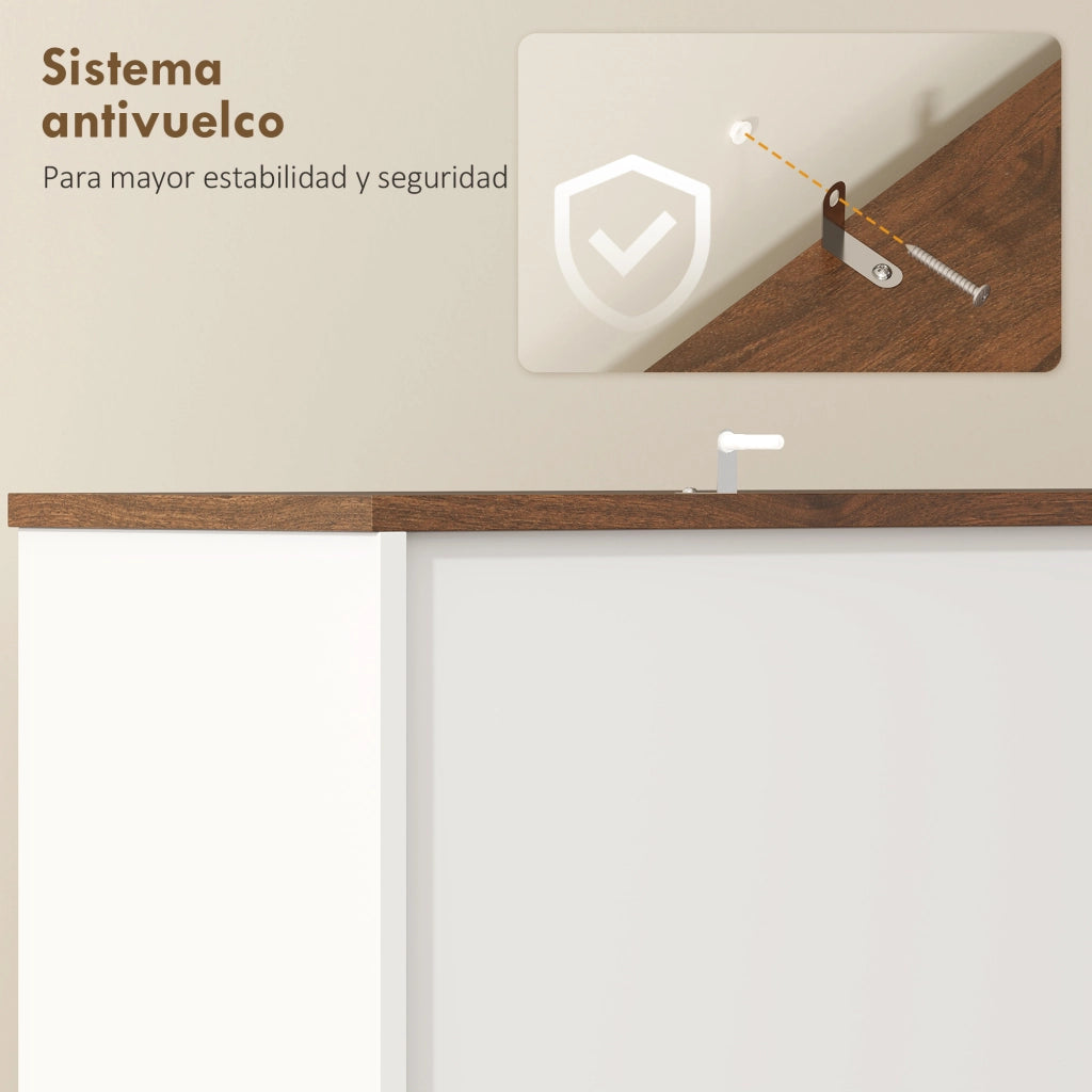 Armadio Cucina con Porte e Cassetti ¨C zephmum ¨C Bianco 100x38x172 cm