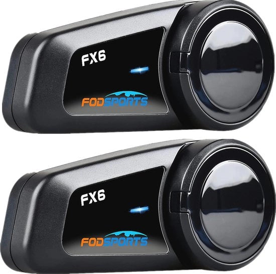 Sistema di Comunicazione per Motocicli con Bluetooth - Supporto per 6 Persone, Impermeabile e FM