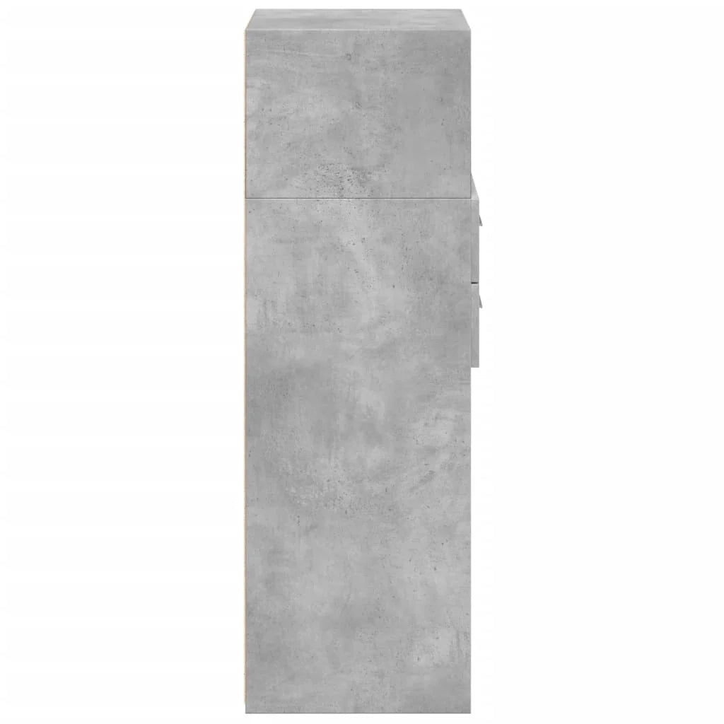 Buffet credenza cassettiera mobiletto mobile contenitore organizer per cucina soggiorno salotto alto 45 x 42,5 x 124 cm legno ingegnerizzato grigio 02_0034443