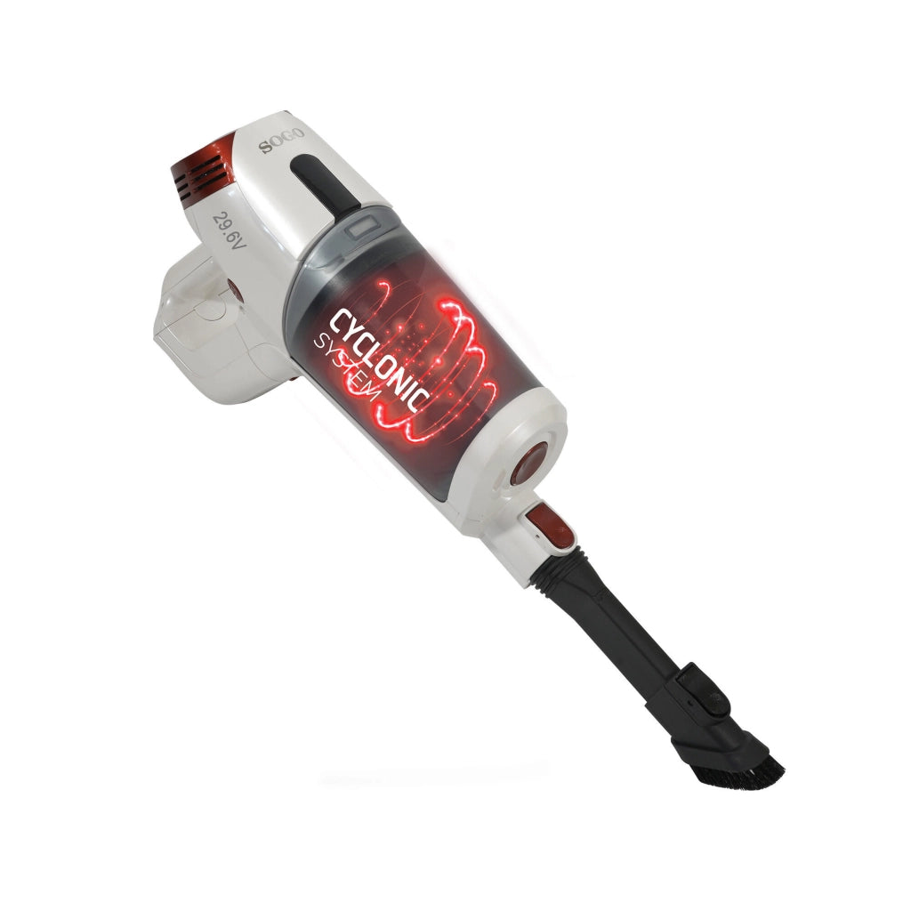 Aspirapolvere scopa elettrica ricaricabile senza fili, batteria litio 29.6V 135W, filtro HEPA doppia velocità 700ml - SOGO
