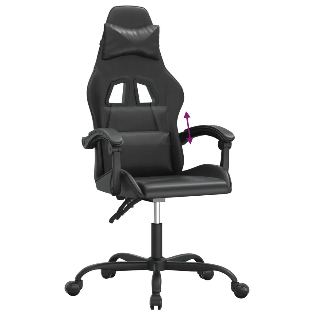 Sedia da Gaming | Sedia da e-sports Nera in Similpelle
