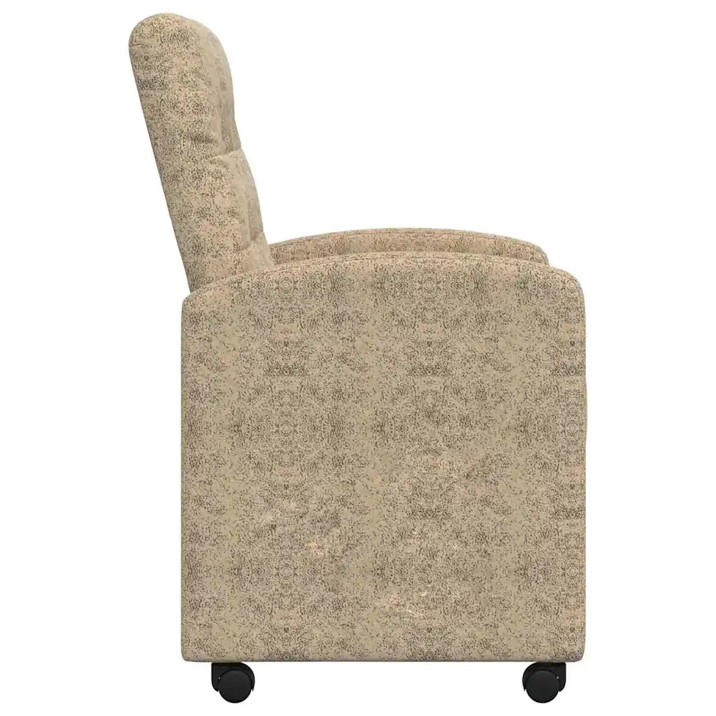 Sedie da Pranzo con Ruote 2 pcs Grigio chiaro 58 x 67 x 97 cm