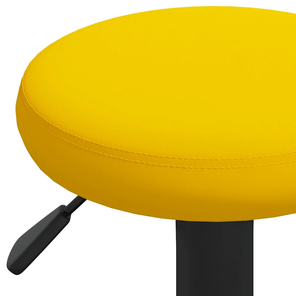 Sgabelli da Bar 2 pz Giallo Senape in Velluto 333150