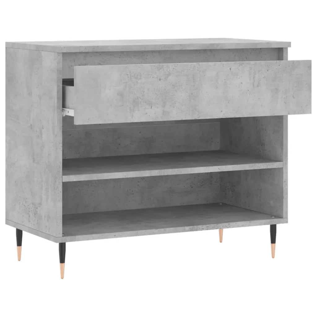 Scarpiera Grigio Cemento 70x36x60 cm in Legno Multistrato 831432