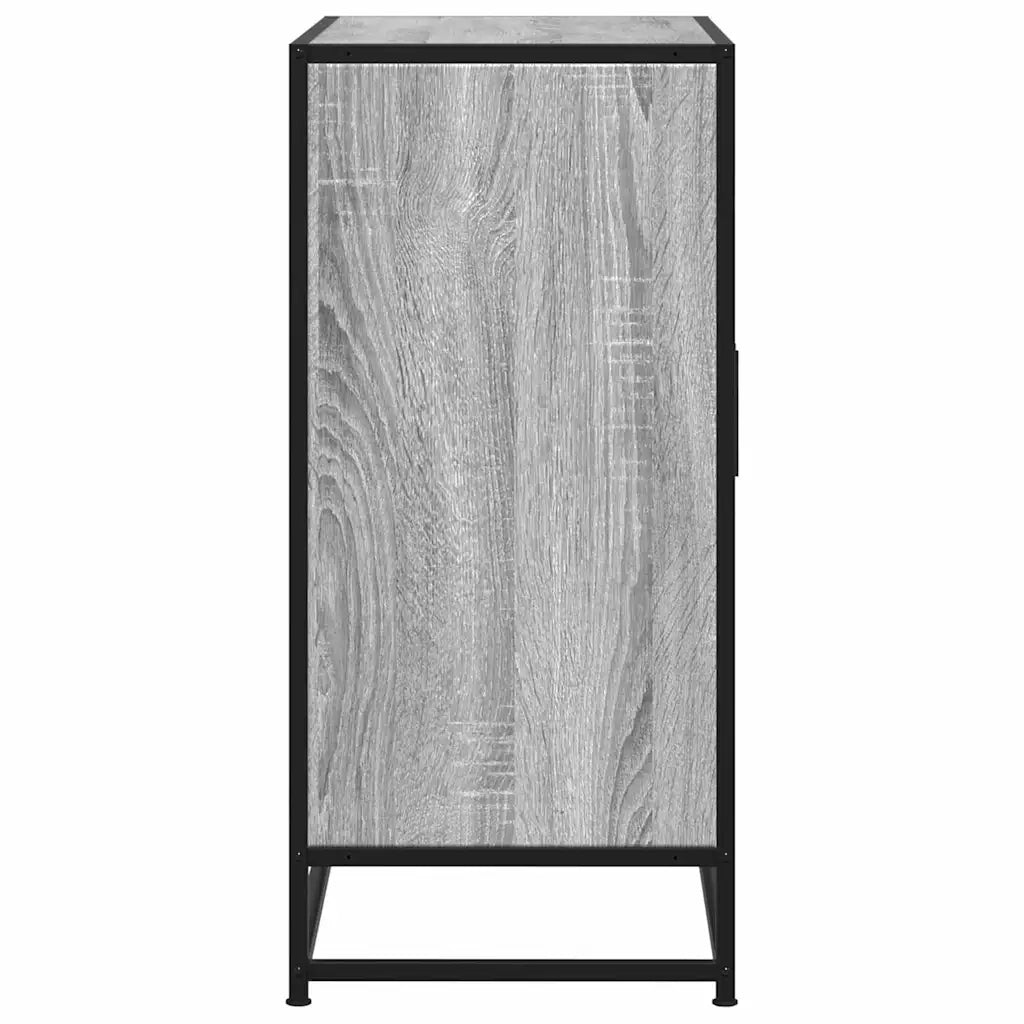 Credenza Grigio Sonoma 68x35x76 cm in Truciolato e Metallo