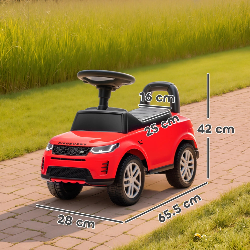 Macchina Bambini Land Rover con Clacson e Portagiochi ¨C zephmum ¨C Rosso 65.5x28x42 cm