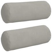 Cuscini a rullo 2 pz | Cuscini per sedie Grigio chiaro ? 15 x 40 cm