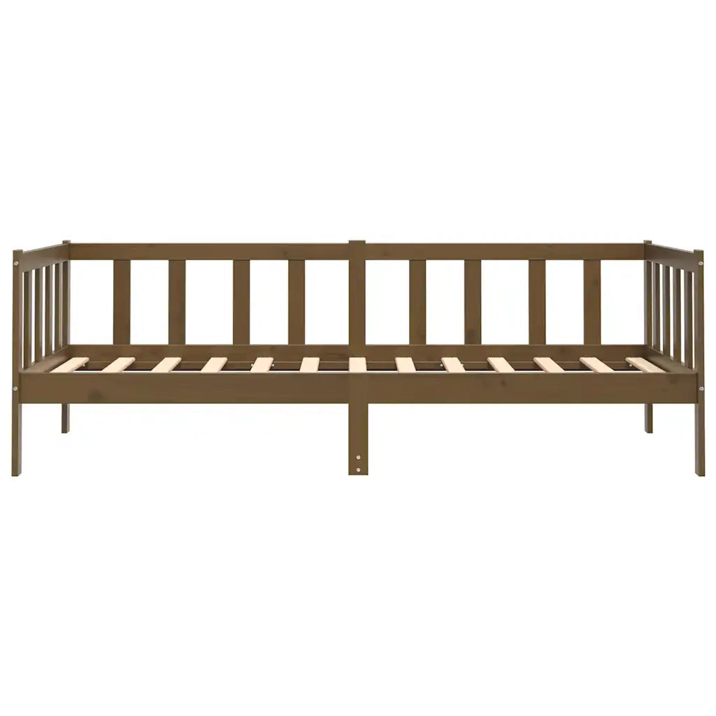 Dormeuse Marrone Ambra in Legno Massello di Pino 90x200 cm 806943