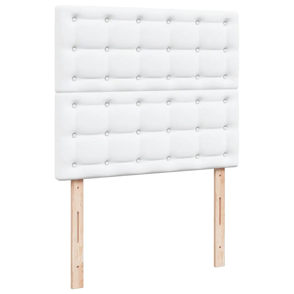 Giroletto a Molle con Materasso Bianco 120x190 cm in Similpelle