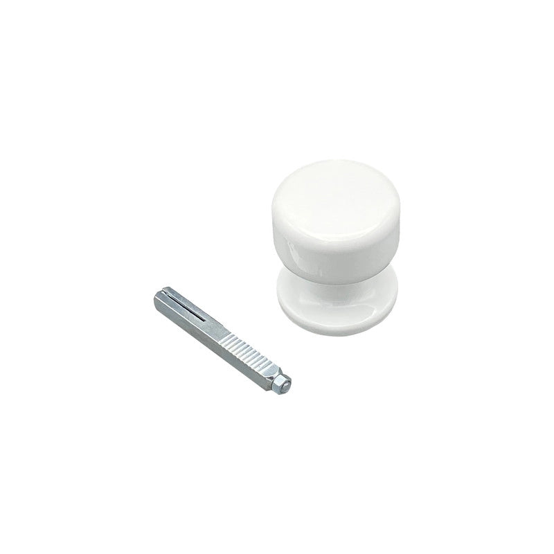 Maniglia su rosetta tonda SAGUATTI  851/50TQ in alluminio bianco lucido