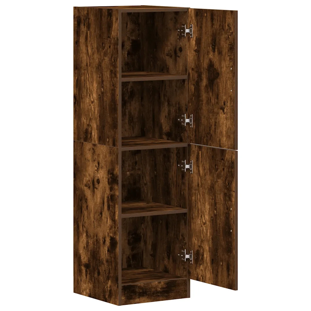 Mobile da cucina multifunzionale pratico contenitore 38 x 41,5 x 131,5 cm legno composito finitura rovere affumicato 02_0051306