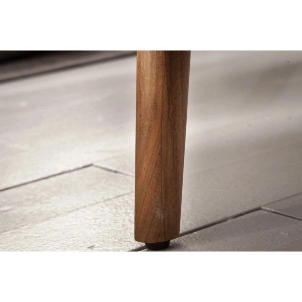 Tavolo da pranzo SCANI 200 cm – Piano in legno massello di acacia verniciato e struttura abbinata