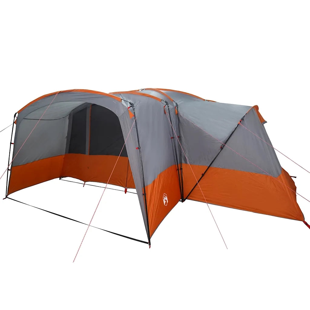 Tenda per famiglie 12 persone con tetto Grigio e arancione