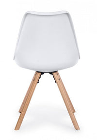 Set 4 Sedie 54x49x83,5 cm in Similpelle Bianco