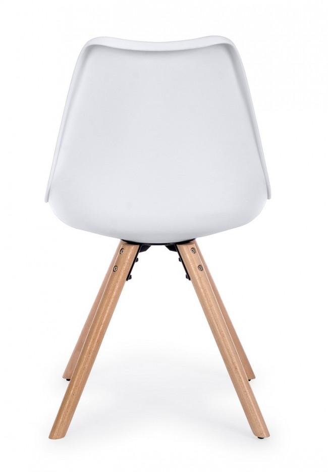 Set 4 Sedie 54x49x83,5 cm in Similpelle Bianco