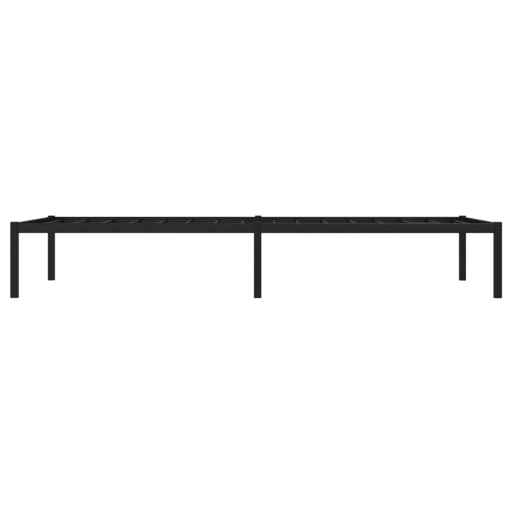 Giroletto-Struttura Letto in Metallo Nero 90x190 cm 369560