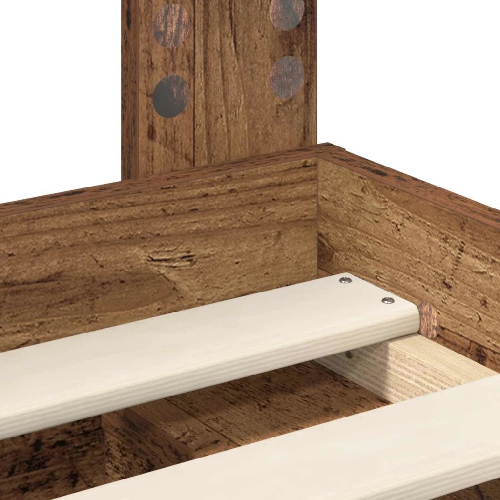 Struttura del letto-Giroletto Legno vecchio 90 x 190 cm Pino massello 459907