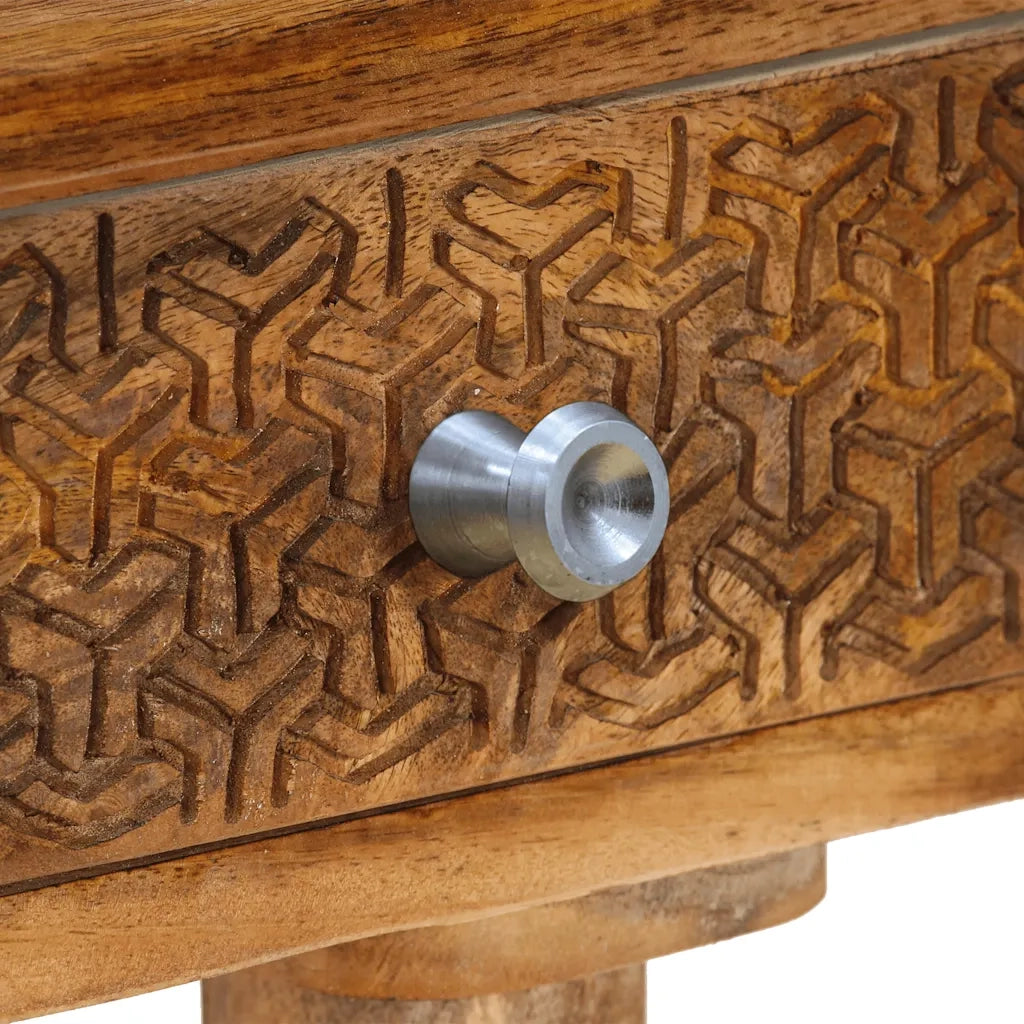 Tavolo Consolle in Legno Massello di Mango 102x30x79 cm 246976