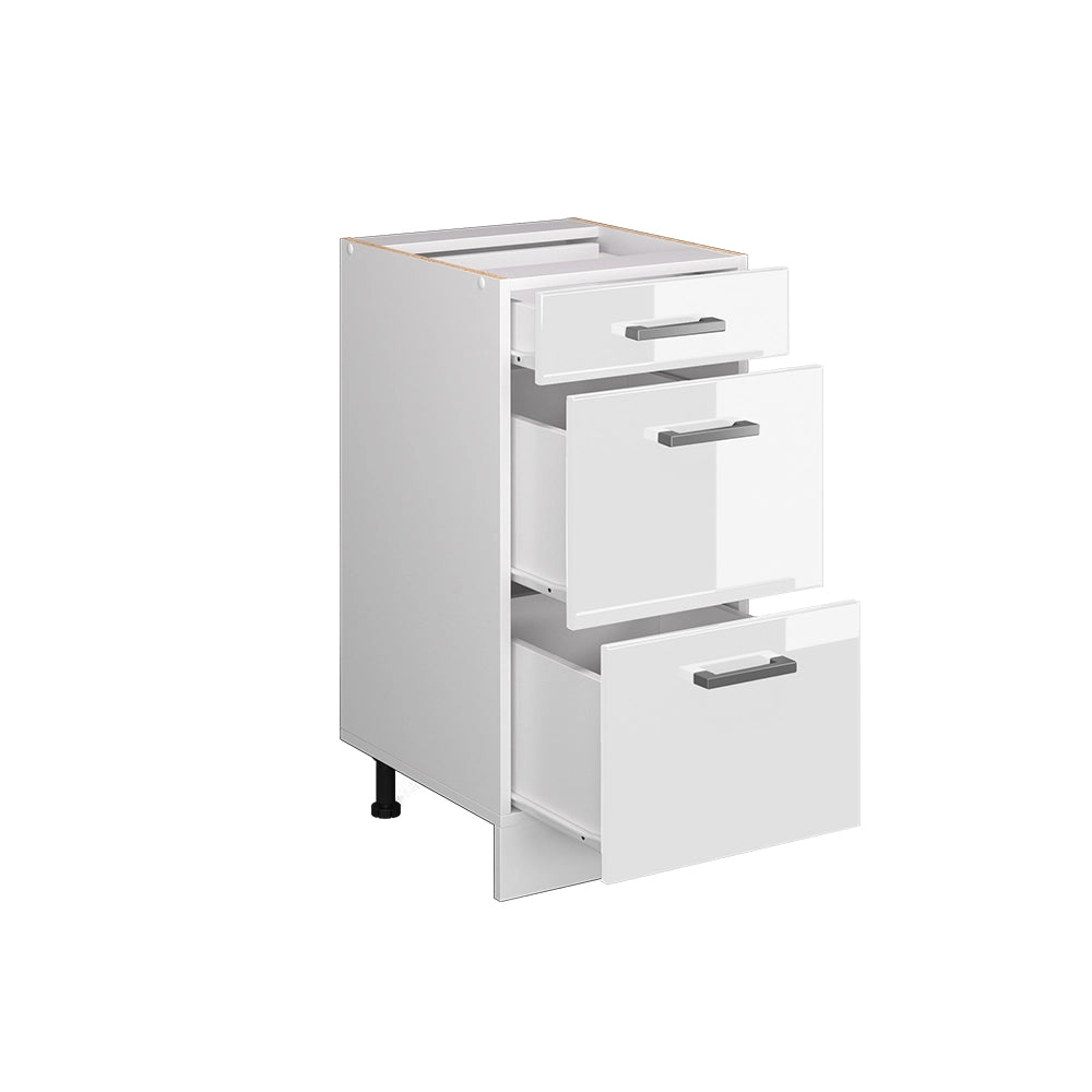 Vicco Base universale Bianco lucido 40 cm con cassetti